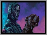 Aktor, Film, Grafika, Pies, John Wick 3, Keanu Reeves